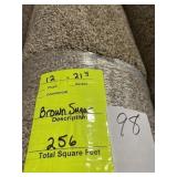 12x21.4 Roll of Plush Carpet x 256 sq ft