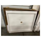 48" x 42" White Fiberglass Shower Base