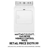 Maytag 7.0cu.ft Gas Dryer