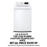 LG 4.5cu.ft Top Load Washer