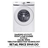 Samsung 4.5c.ft Front Load Washer