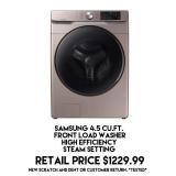 Samsung 4.5cu.ft Front Load Washer