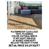 Waterproof Click Lock Vinyl Flooring x 1098 sq ft