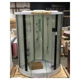 Frestanding Corner Shower Unit.