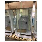 Freestanding RH Corner Shower Unit.