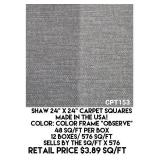 Shaw 24" x 24" Carpet Squares x 576 sq.ft