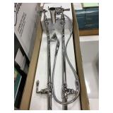 Polished Chrome Floor Mount Bathtub Faucet