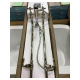 Platinum Nickel Floor Mount Bathtub Faucet