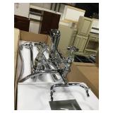 Polished Chrome Floor Mount Bathtub Faucet