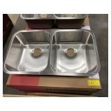 8" Kindred Double Bowl SS Kitchen Sink.