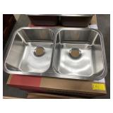 8" Kindred Double Bowl SS Kitchen Sink.