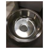 Round stainless sink