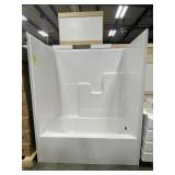 59" White 1 piece shower unit