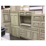 9pc Silvercreek Heritage White Cabinet Pieces