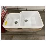 8" Double Bowl Composite Kitchen Sink x 2