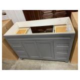 Anka Cement Gray Vanity with nickel hardware