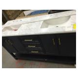 Double bowl vanity with top