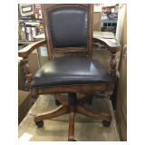 Upholsted Caster Game arm chair