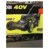 40V Cordless Ryobi lawn mower.