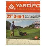 Yard Force self propelled gas mower.