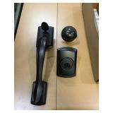 Keyed entry Venetian Bronze entry handle set.