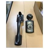 Keyed entry Venetian Bronze entry handle set.