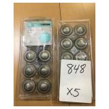 1-3/8" Accent Knobs Heirloom Silver x 5 packs