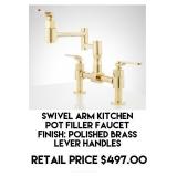 Swivel Arm Kitchen Pot Filler Faucet