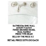 Bathroom Sink Wall Mount Faucet x 2