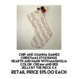 Chip & Joanna Gaines Christmas Stocking x 6