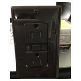 Brown GFCI with Wallplate x 10