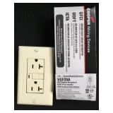 Almond GFCI w/ face plate x 10
