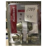 Kwikset keyed entry door knob & deadbolt set x4.
