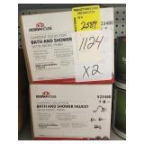 Oak mount Bath and shower faucet x2.