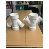 Sch 40 PVC Reducing Double Wye sells one money.