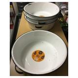 15 Quart Damaged  Dish pans x4.