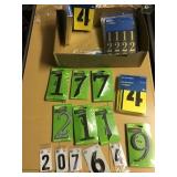 Screw & Stick on numbers sell one money.