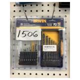 Irwin black oxide drill bit set with case