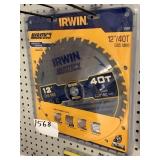 Irwin 12in. 40t carbide tipped saw blade