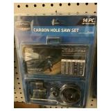 14pc. Carbon  Hole saw set by the pc. X3