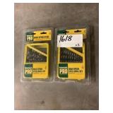 21 pc.  High speed steel drill bit set x2