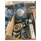 Sanding discs, wire cup brush and grind stone