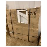 Standard corner shower base.
