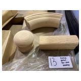 pallet of mixed oak staircase pieces