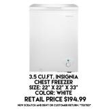 3.5cu.ft Insignia Chest Freezer