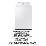 Samsung 4.0cu.ft Top Load Washer