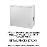 7cu.ft Insignia Chest Freezer