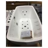 freestanding whirlpool tub w/attached faucet