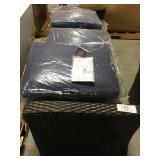 Halsted steel wicker patio sofa