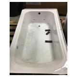 72" LH white acrylic tub